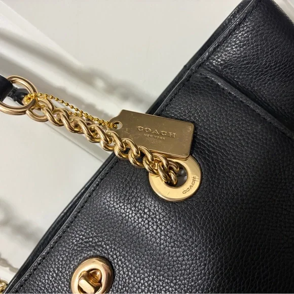 Coach Black Leather Hand Bag - Picture 2 of 5